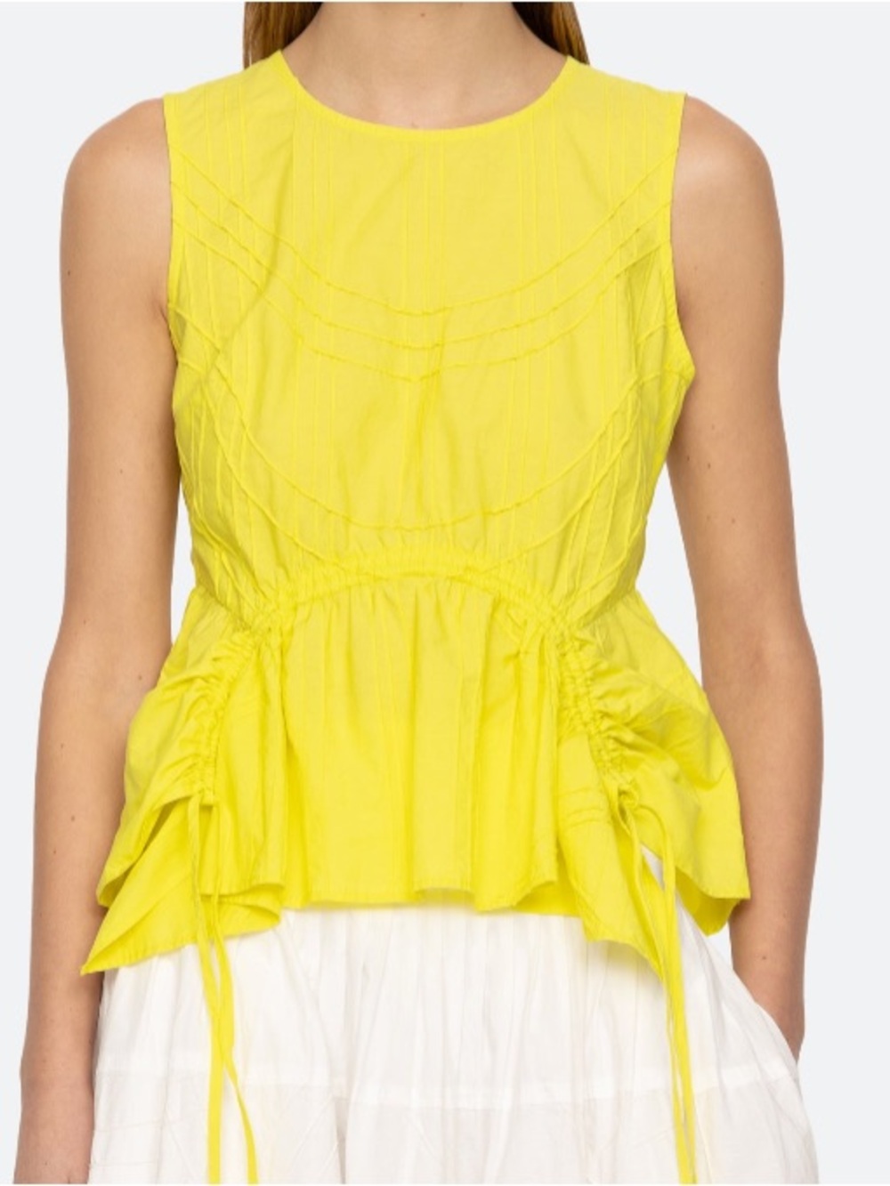 Sea NY Women’s Camden Top, Size 4, Yellow Color